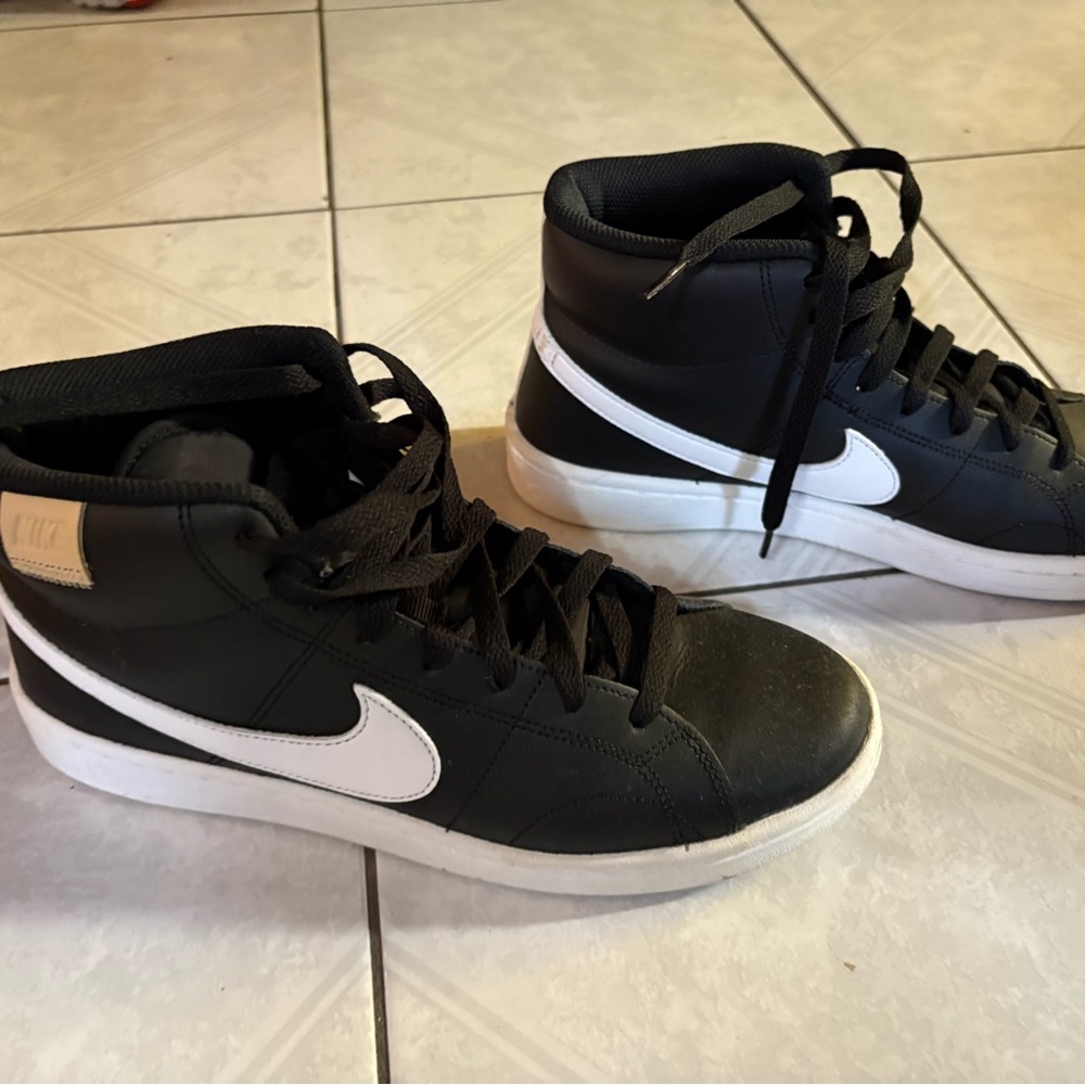 Nike Black and White High-Top Sneakers